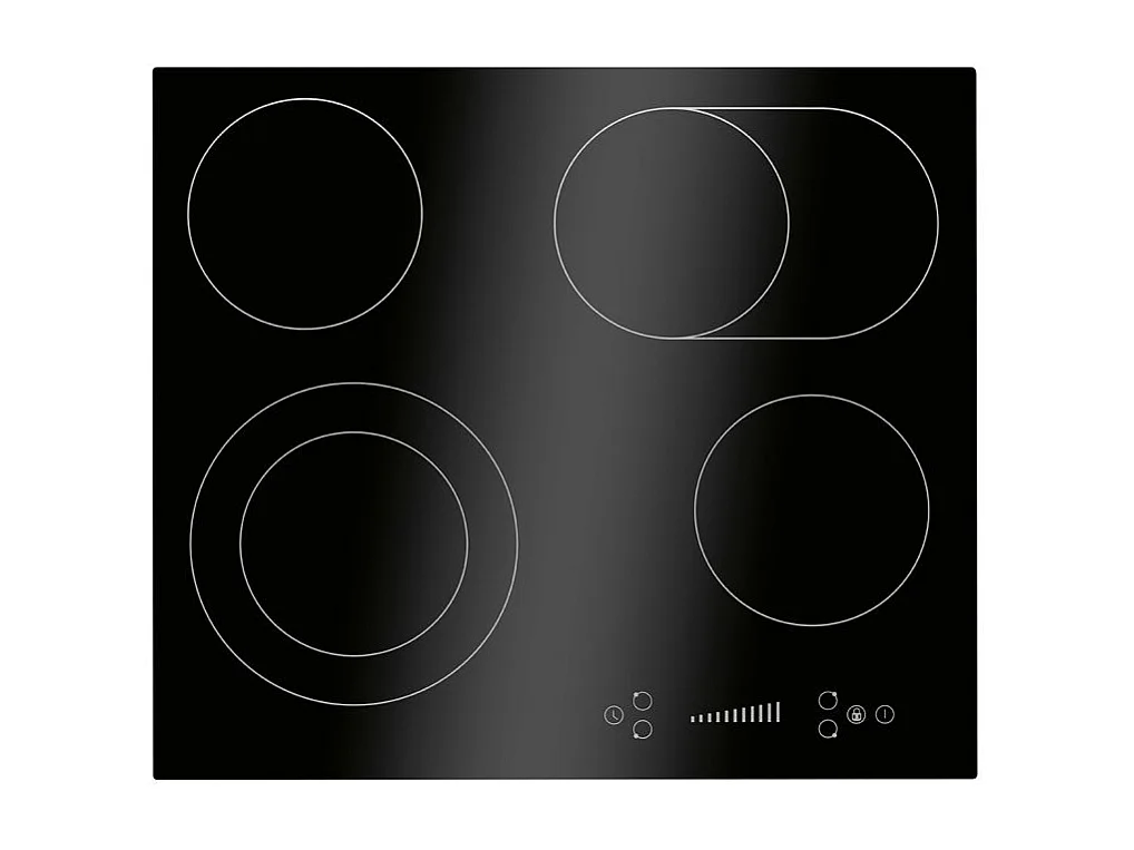 Plaque de cuisson en vitrocéramique 4 feux avec double zone encastrable Bomann EBK7941