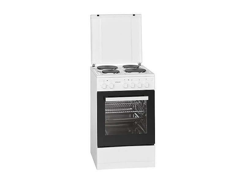 Cuisinière éléctrique 4 plaques et four de 48L Bomann EH 561 blanc