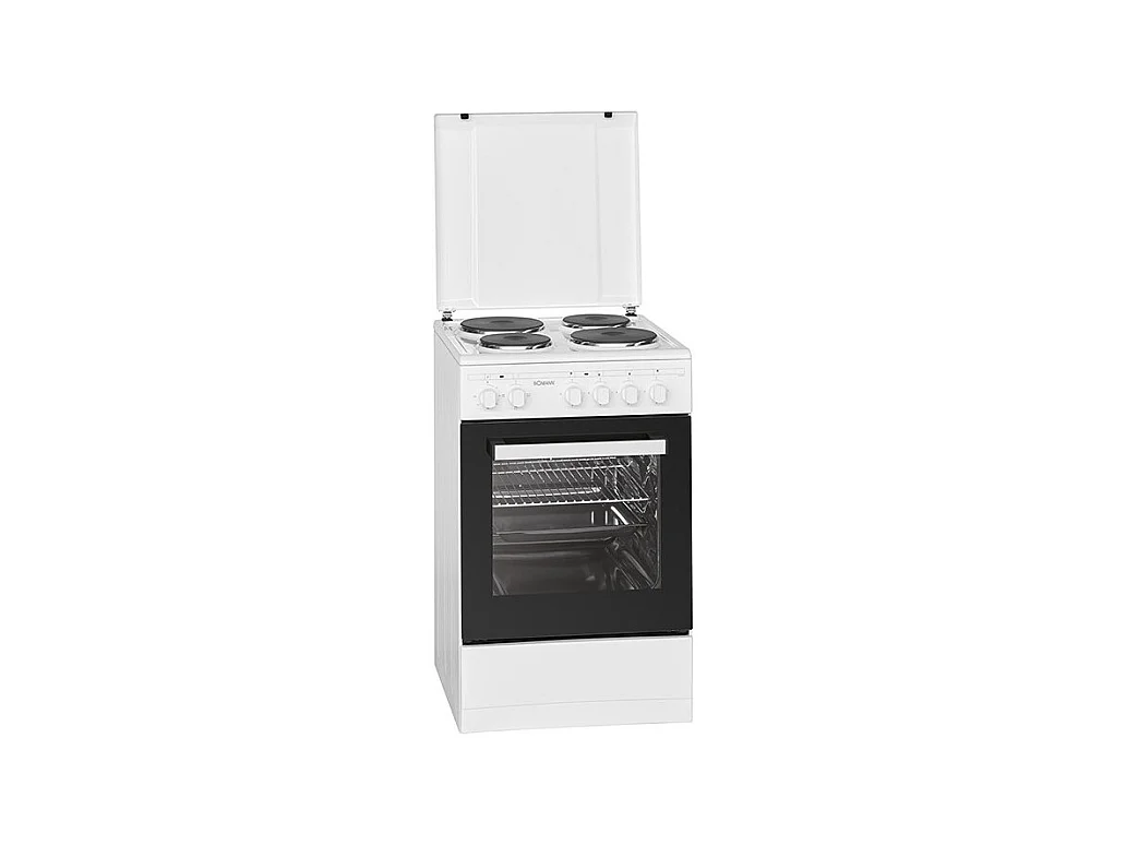 Cuisinière éléctrique 4 plaques et four de 48L Bomann EH 561 blanc