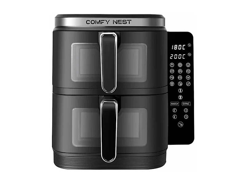 Friteuse à air chaud Air fryer double panier verticale avec fenêtre 11L 2800W Comfy Nest CN06184