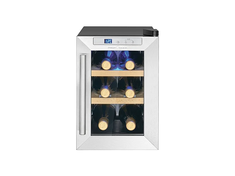 Cave à vin avec porte vitrée et écran LED 17L Proficook PC-WK1231
