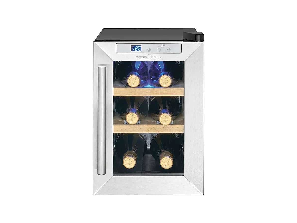 Cave à vin avec porte vitrée et écran LED 17L Proficook PC-WK1231