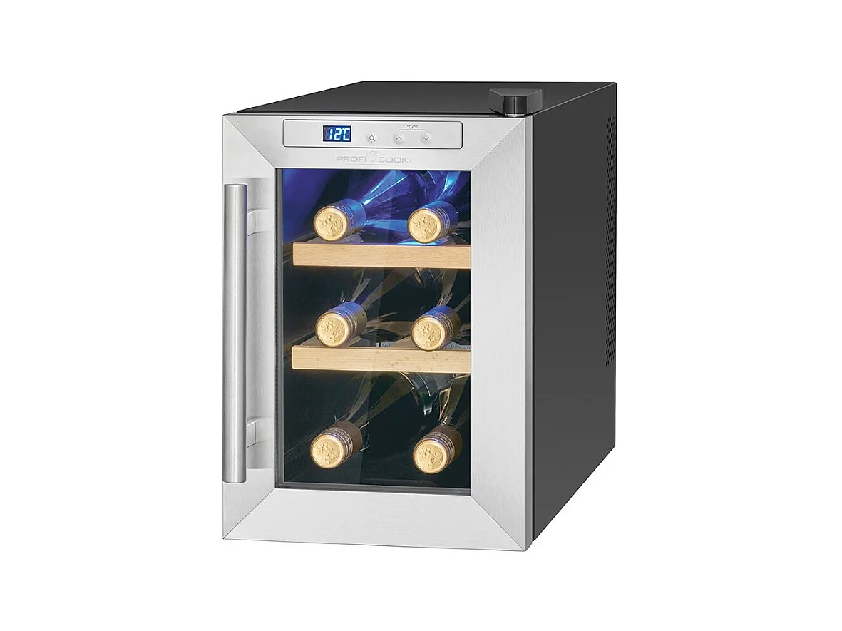 Cave à vin avec porte vitrée et écran LED 17L Proficook PC-WK1231