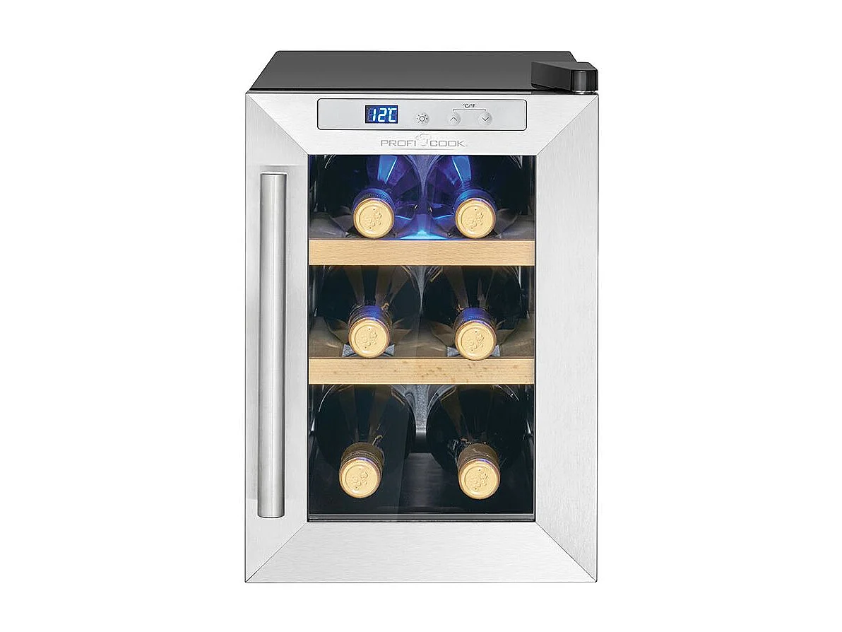 Cave à vin avec porte vitrée et écran LED 17L Proficook PC-WK1231