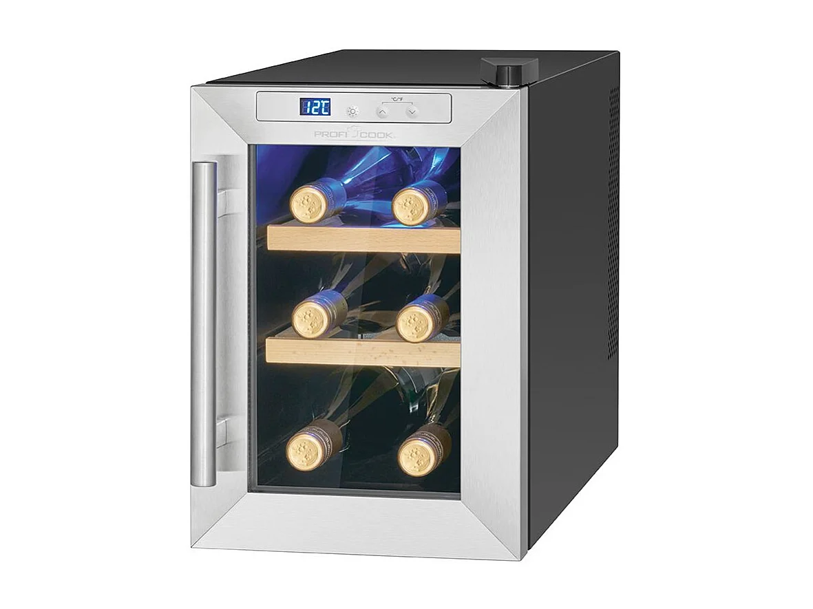 Cave à vin avec porte vitrée et écran LED 17L Proficook PC-WK1231