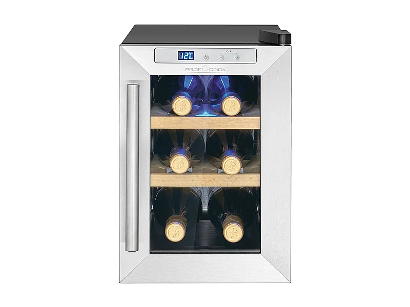 Cave à vin avec porte vitrée et écran LED 17L Proficook PC-WK1231