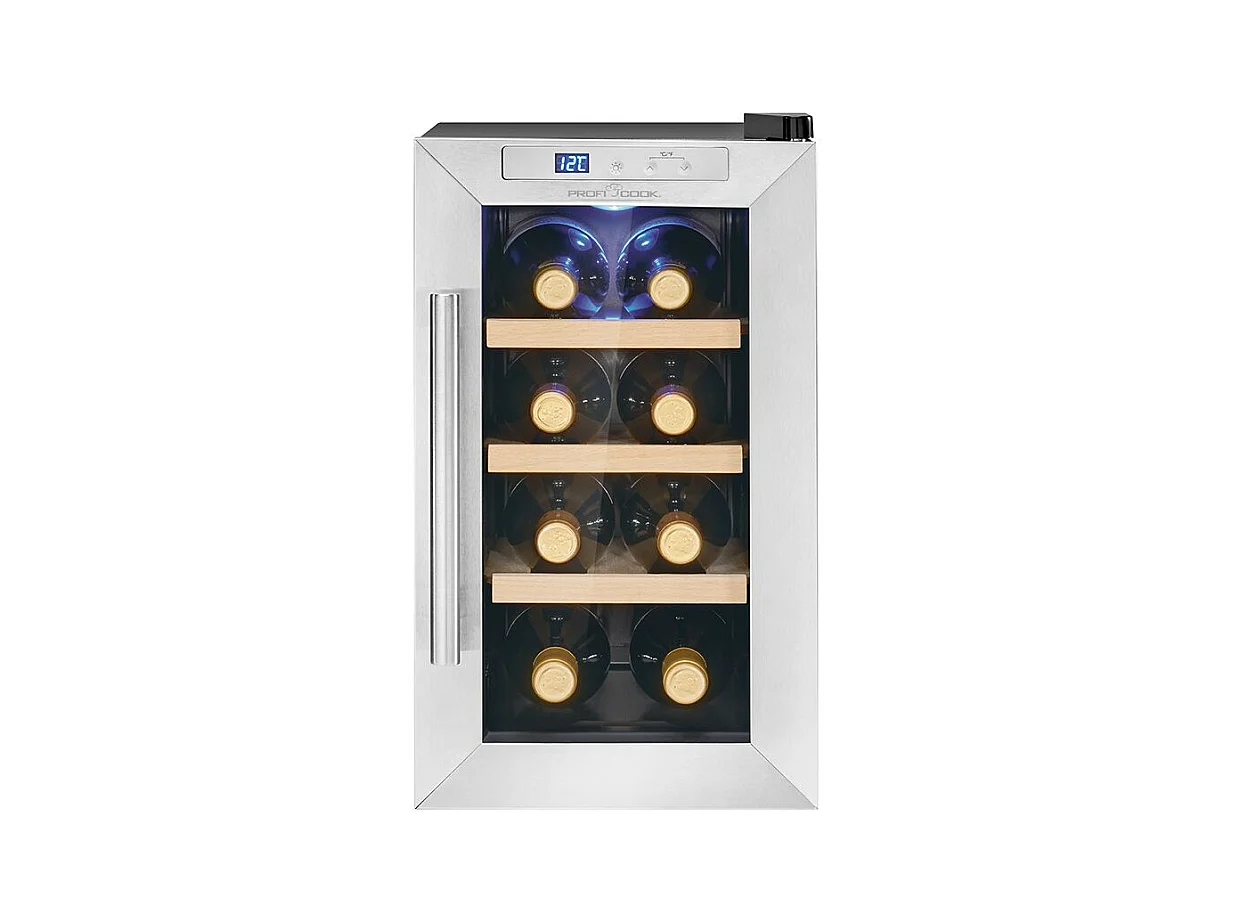 Cave à vin avec porte vitrée et écran LED 23L Proficook PC-WK1233