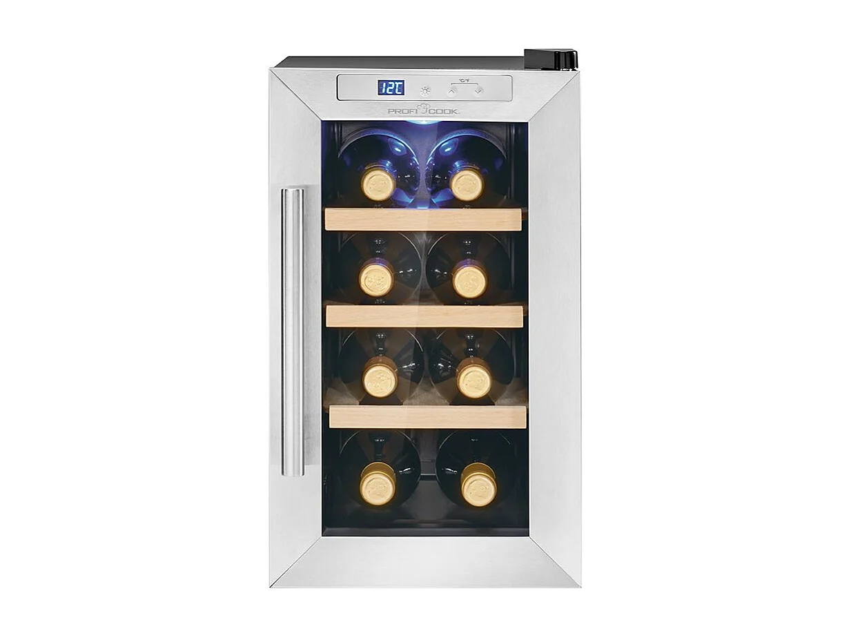 Cave à vin avec porte vitrée et écran LED 23L Proficook PC-WK1233