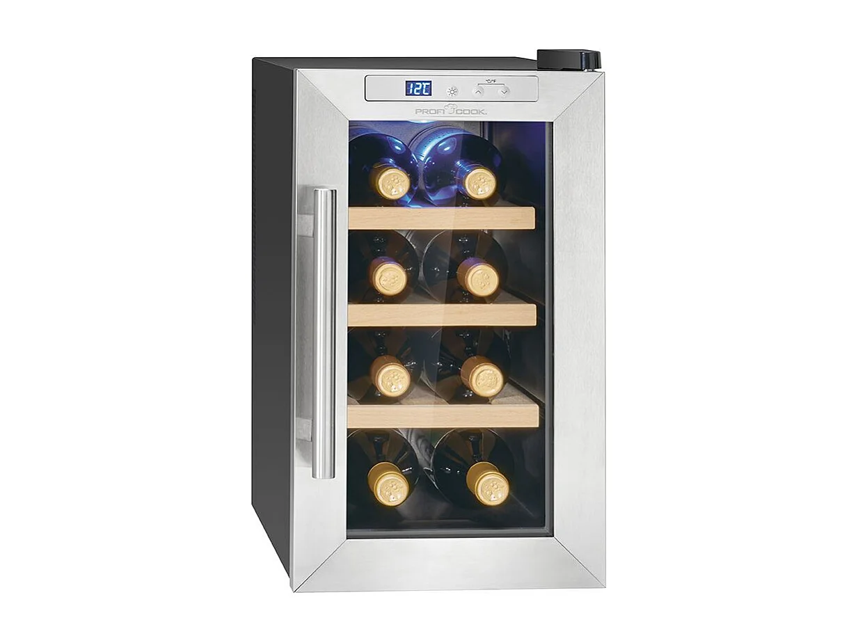 Cave à vin avec porte vitrée et écran LED 23L Proficook PC-WK1233