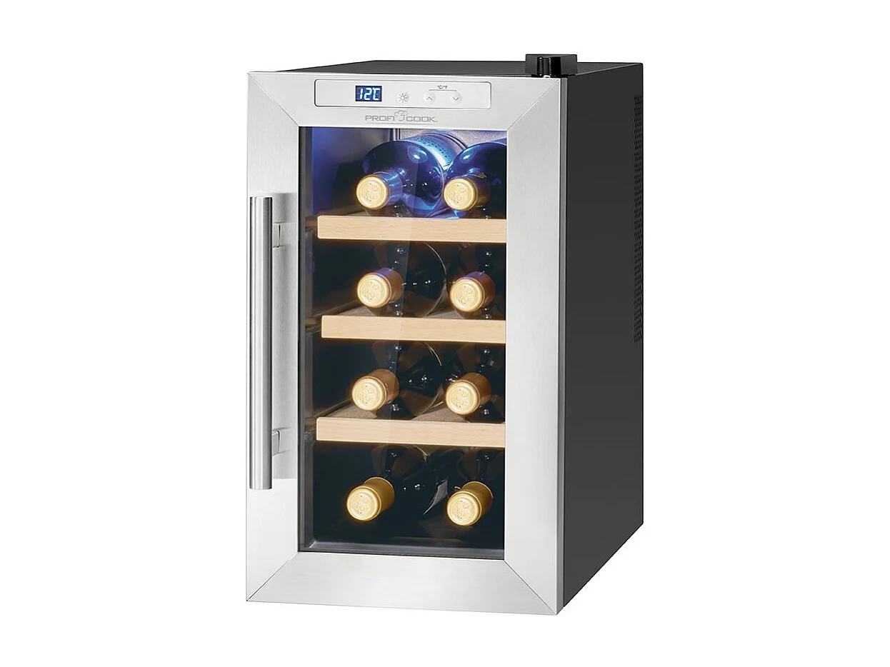 Cave à vin avec porte vitrée et écran LED 23L Proficook PC-WK1233