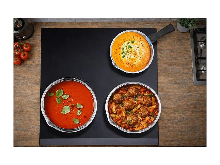 Lot de 3 casseroles inox manche amovible Arthur Martin AM3456