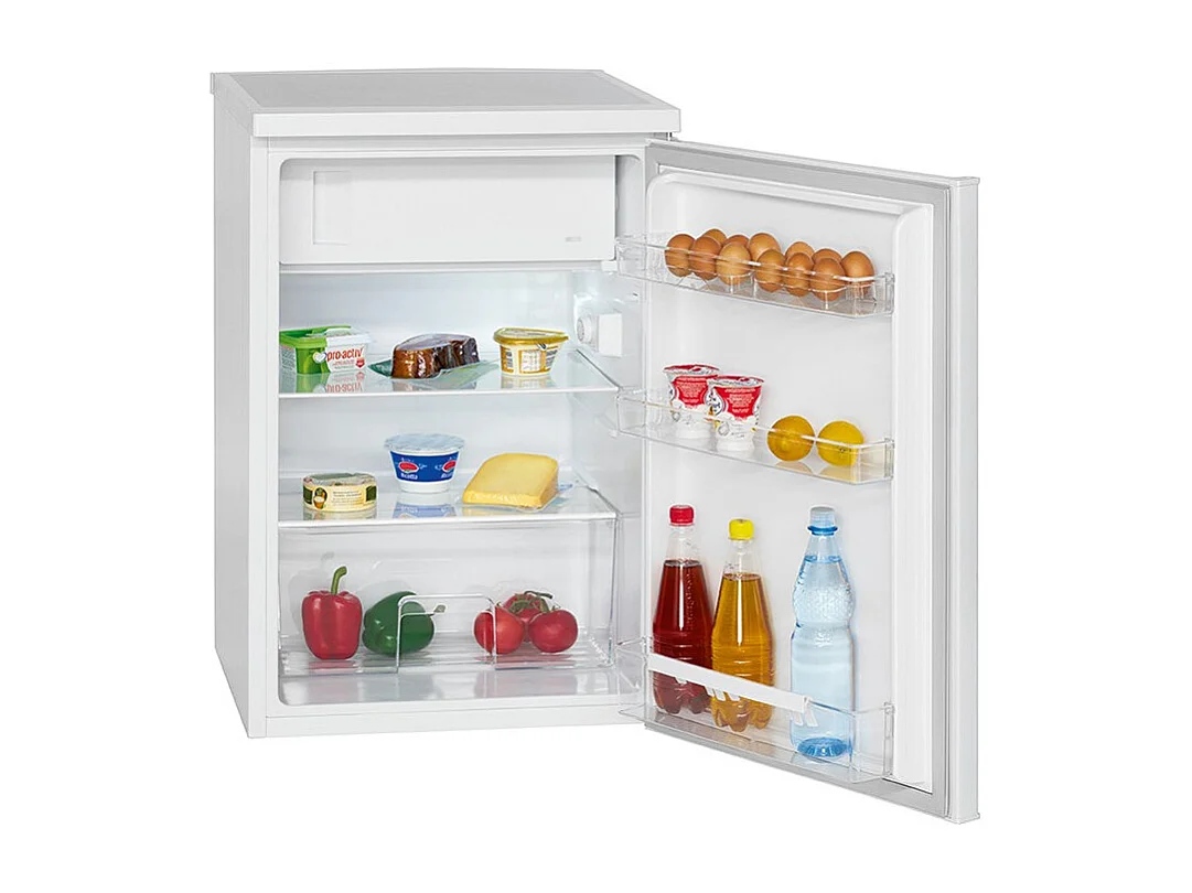 Réfrigérateur avec petit congélateur 120L blanc Bomann KS 2184. 1 blanc