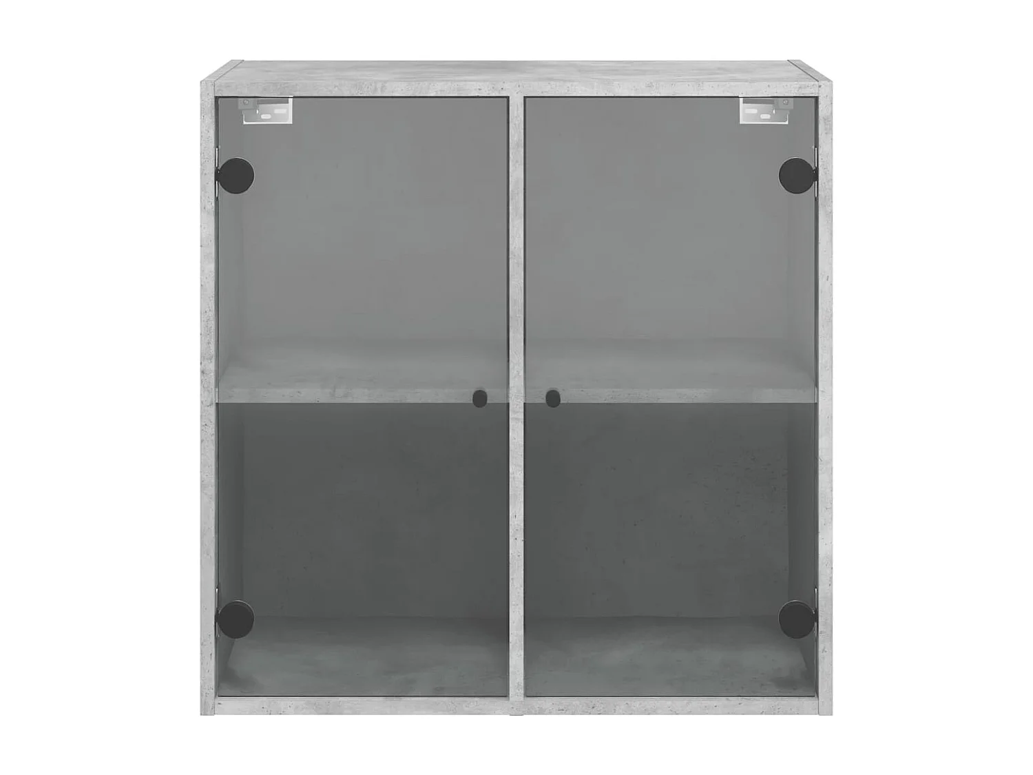 Pensile con ante in vetro grigio cemento, 68x37x68,5 cm