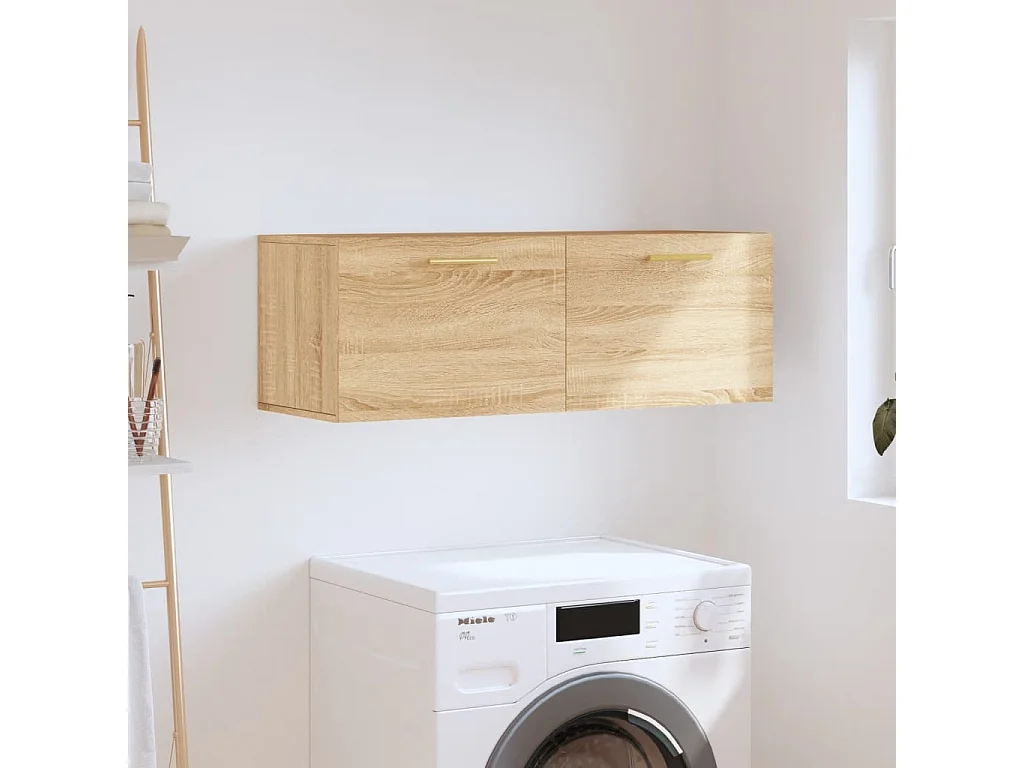 Mobiletto da parete in rovere Sonoma, 100x36,5x35 cm, legno ingegnerizzato