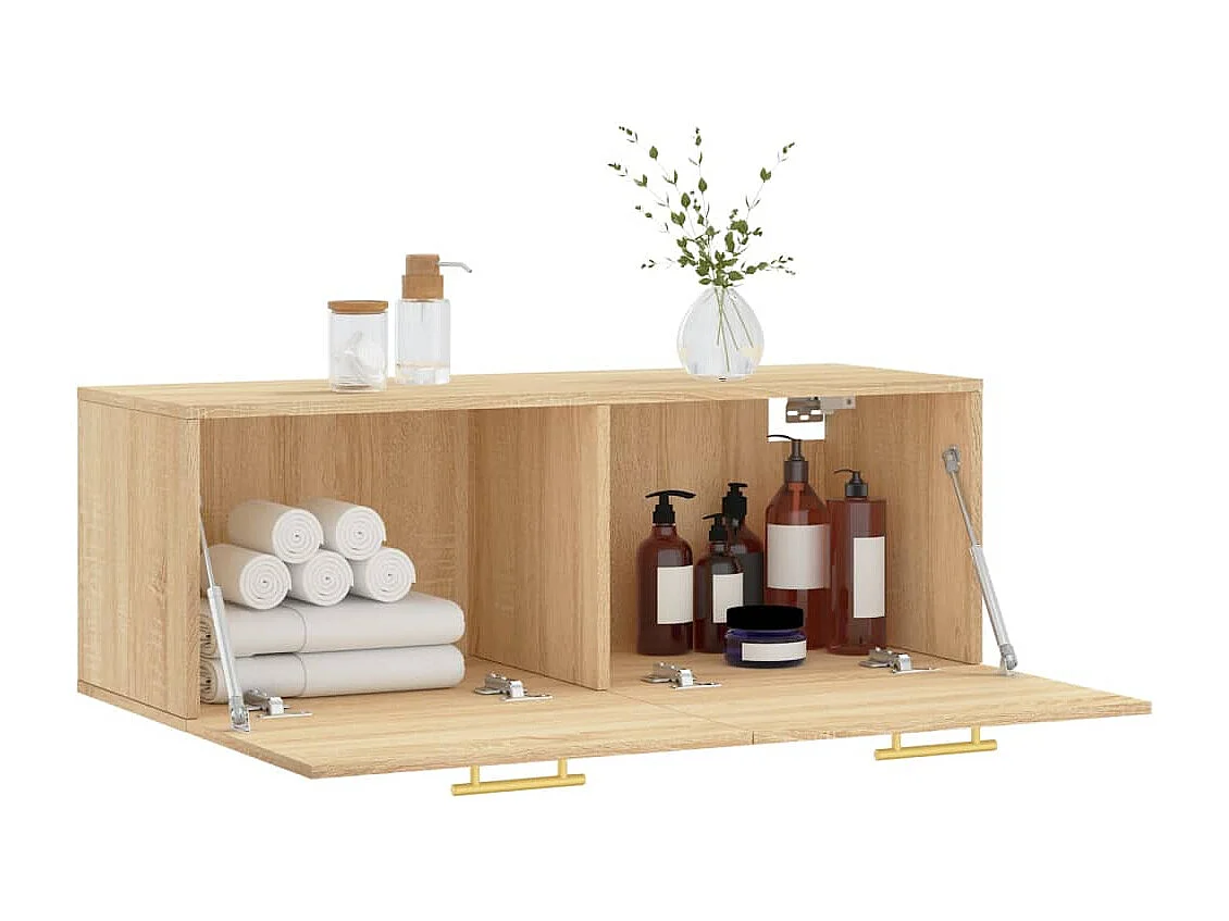 Mobiletto da parete in rovere Sonoma, 100x36,5x35 cm, legno ingegnerizzato