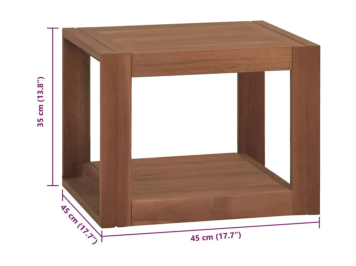 Mobiletto da bagno pensile 45x45x35 cm Legno massello di teak