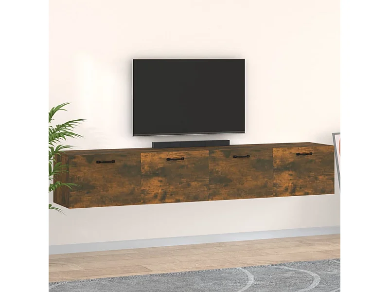 Armoires murales 2 pcs Chêne fumé 100x36,5x35 cm