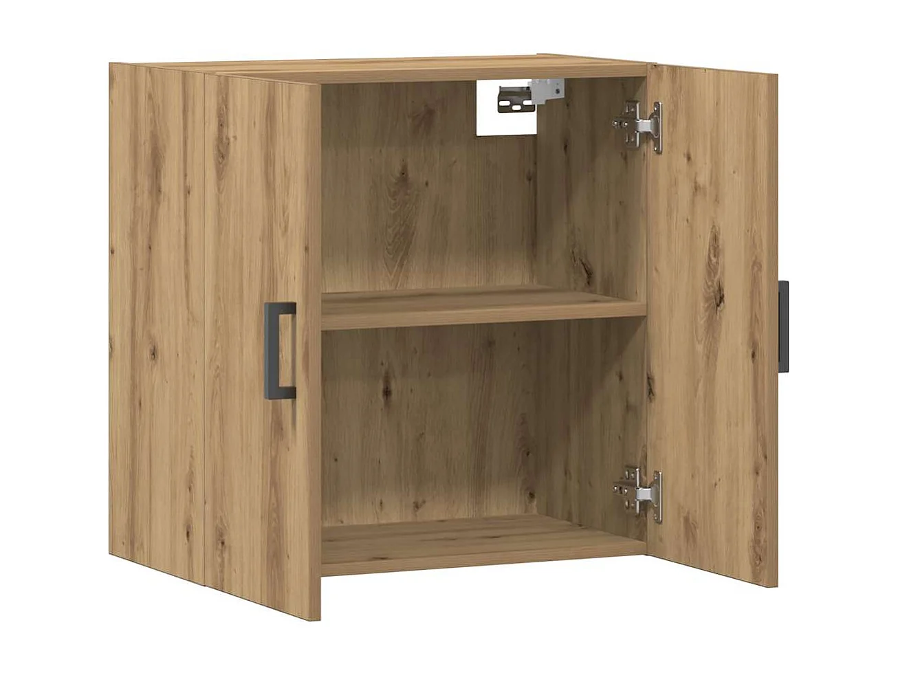 Mobiletto da parete in rovere fatto a mano, 60x31x60 cm, legno ingegnerizzato