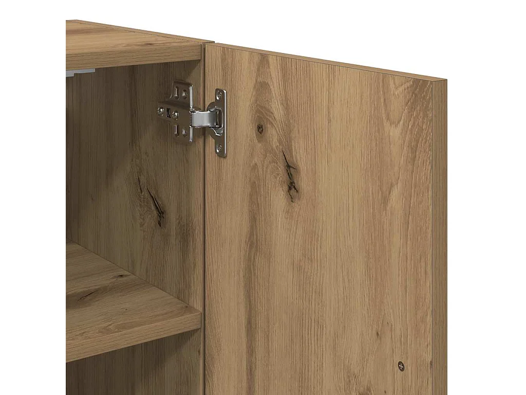 Mobiletto da parete in rovere fatto a mano, 60x31x60 cm, legno ingegnerizzato