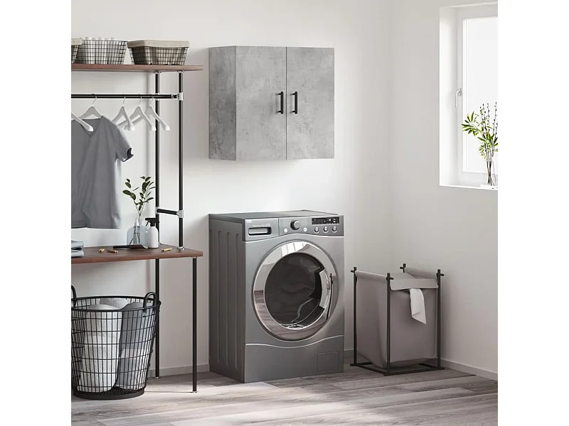 Armoire murale gris béton 60x31x60 cm bois d'ingénierie