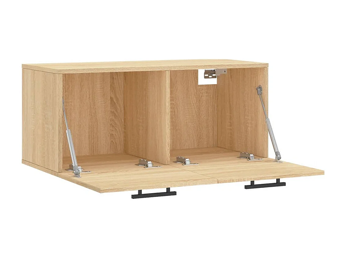 Mobiletto da parete in rovere Sonoma, 80x36,5x35 cm, legno ingegnerizzato