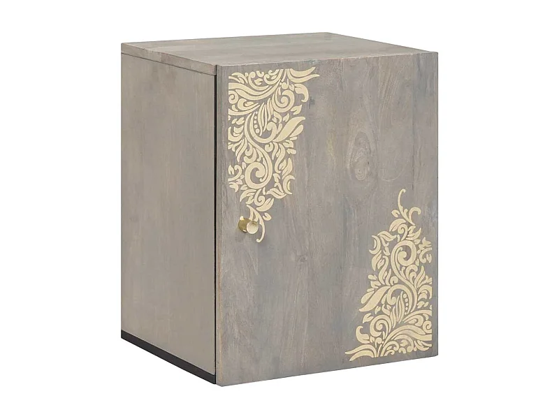 Armoire murale de salle de bain avec porte Gris 38 x 33 x 48 cm