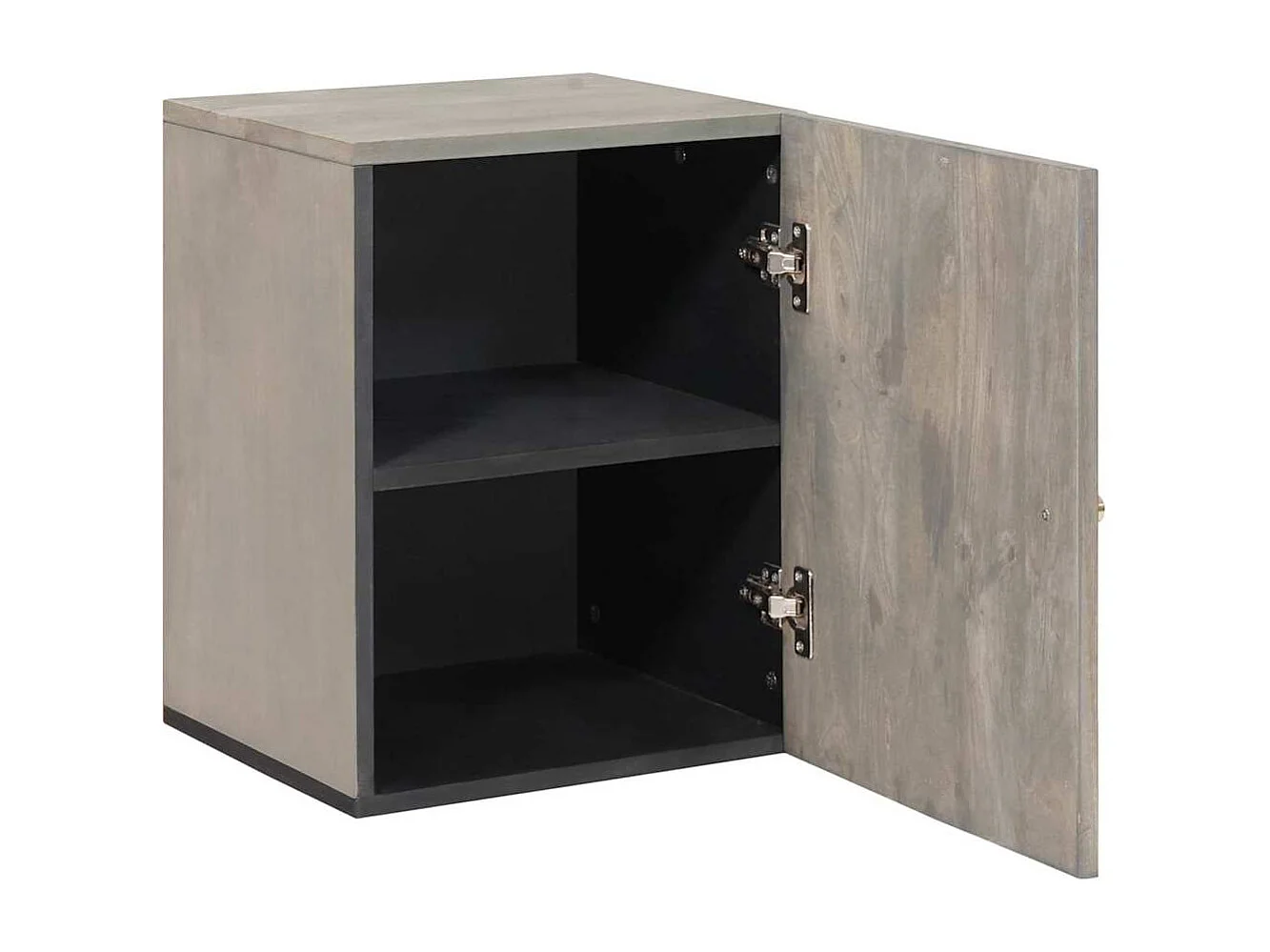 Mobiletto da bagno con anta, grigio, 38 x 33 x 48 cm