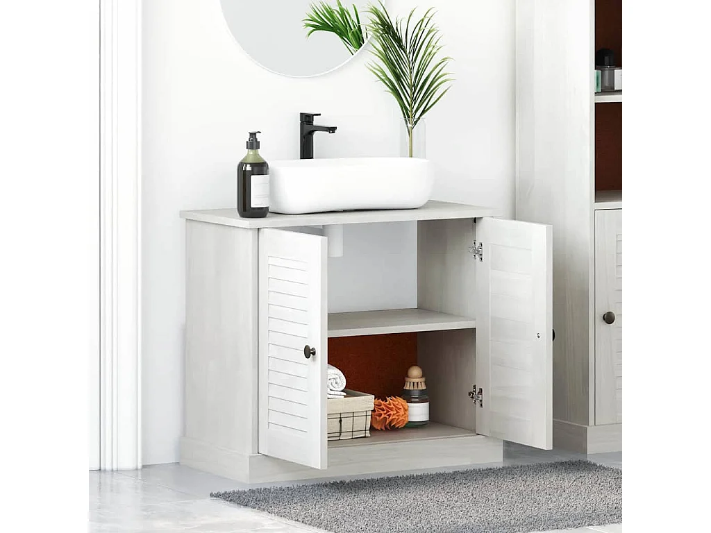 Mobiletto sottolavello VIGO, bianco antico, 67,5 x 34 x 59 cm