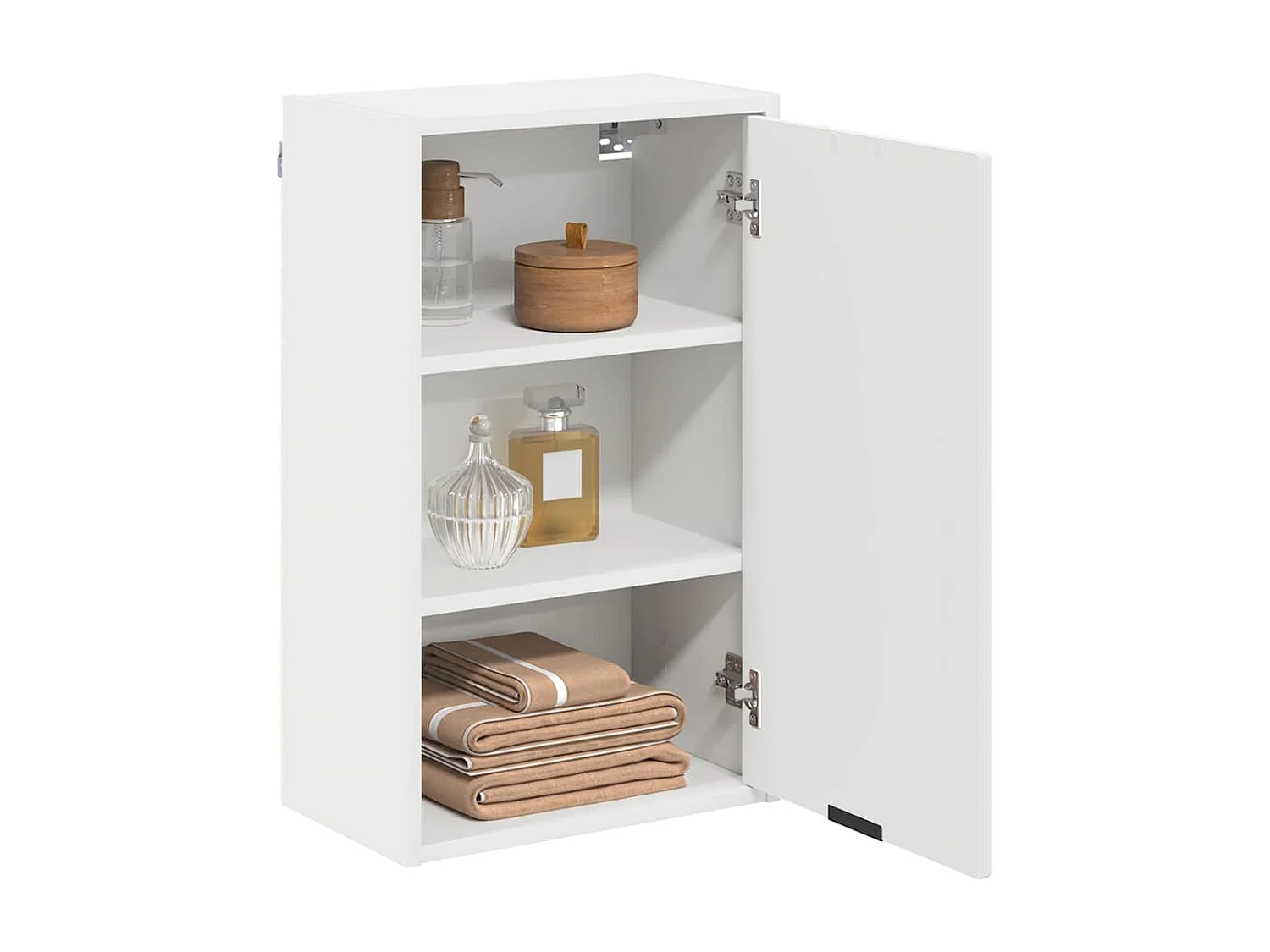 Mobiletto da bagno, sospeso, bianco, 39 x 23,5 x 65 cm