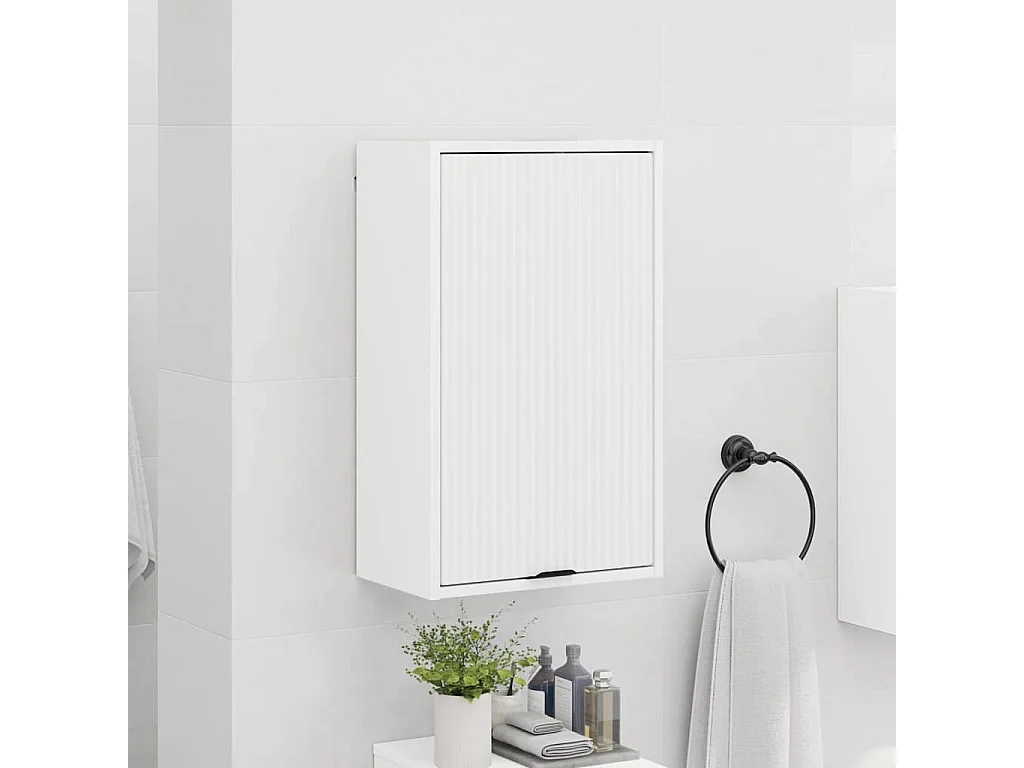 Mobiletto da bagno, sospeso, bianco, 39 x 23,5 x 65 cm