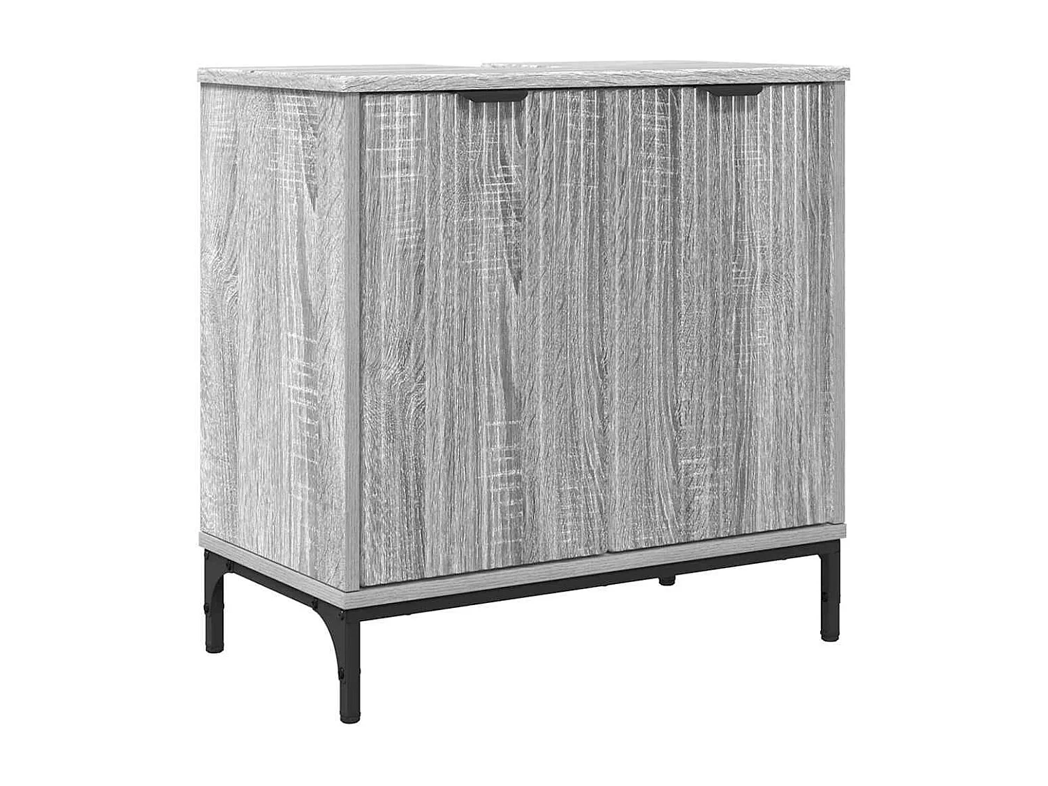 Ensemble de mobilier de salle de bain avec tiroir Gris Sonoma