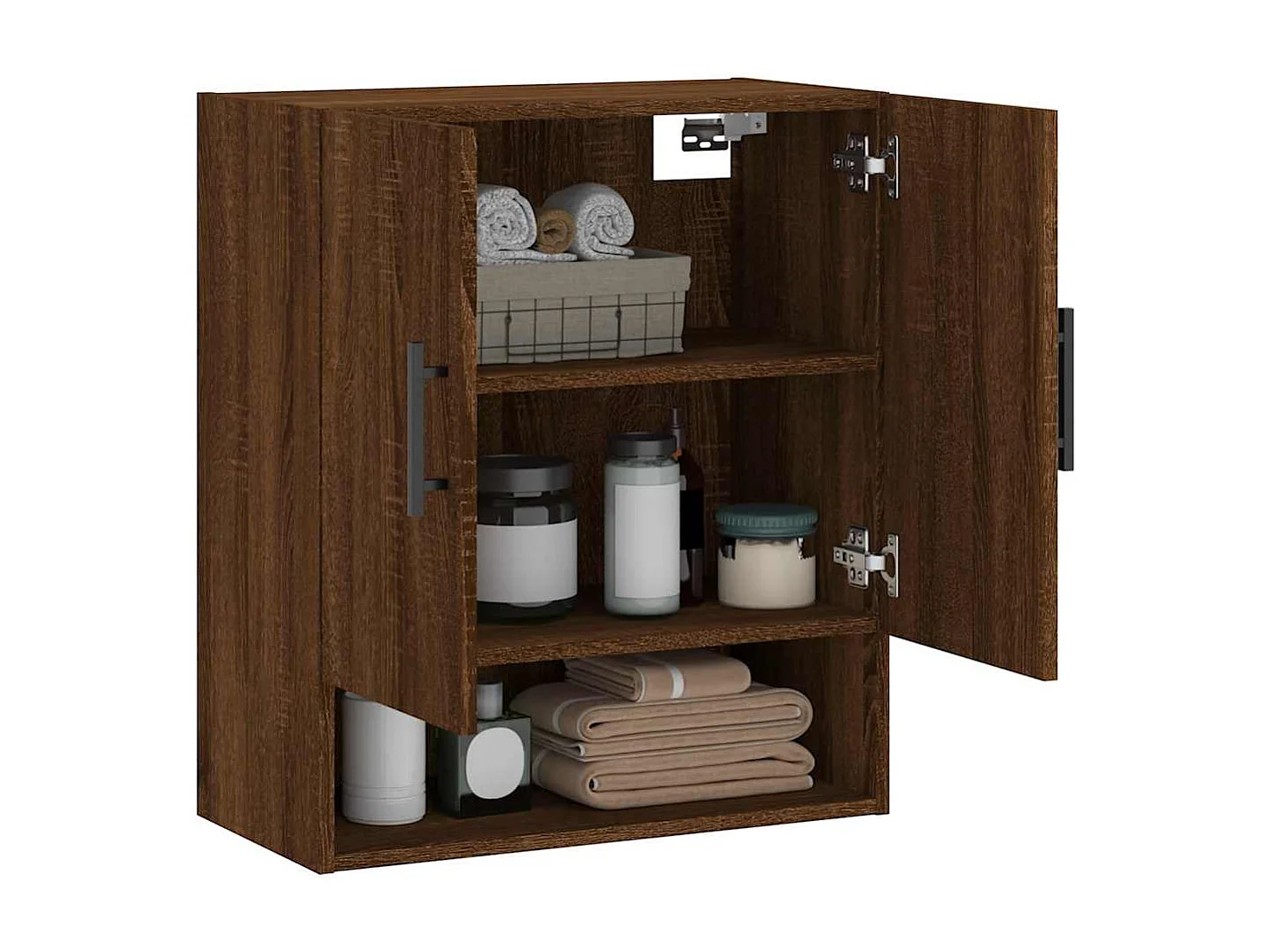 Pensile in rovere marrone 60x31x70 cm in legno ingegnerizzato