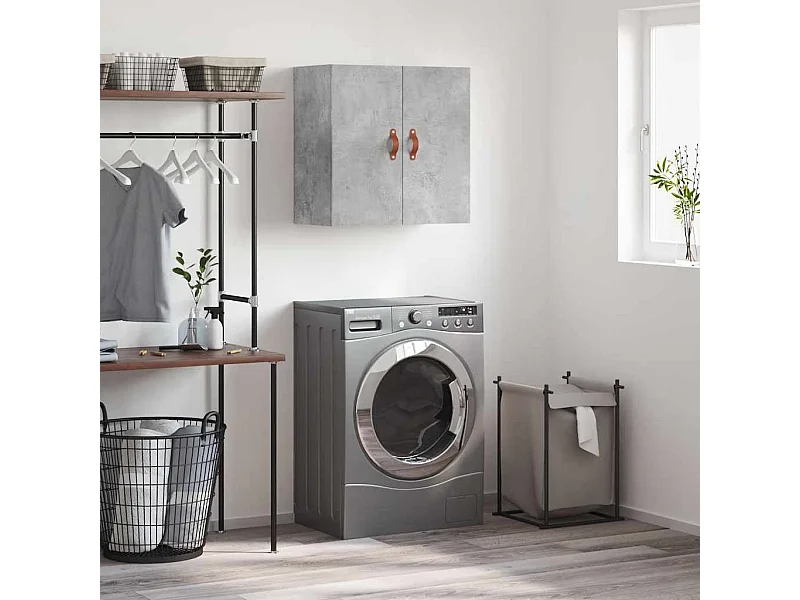 Armoire murale gris béton 60x31x60 cm bois d'ingénierie