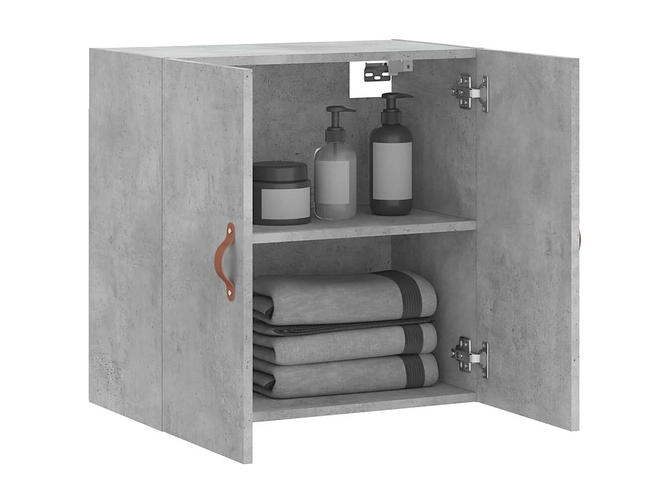 Armoire murale gris béton 60x31x60 cm bois d'ingénierie