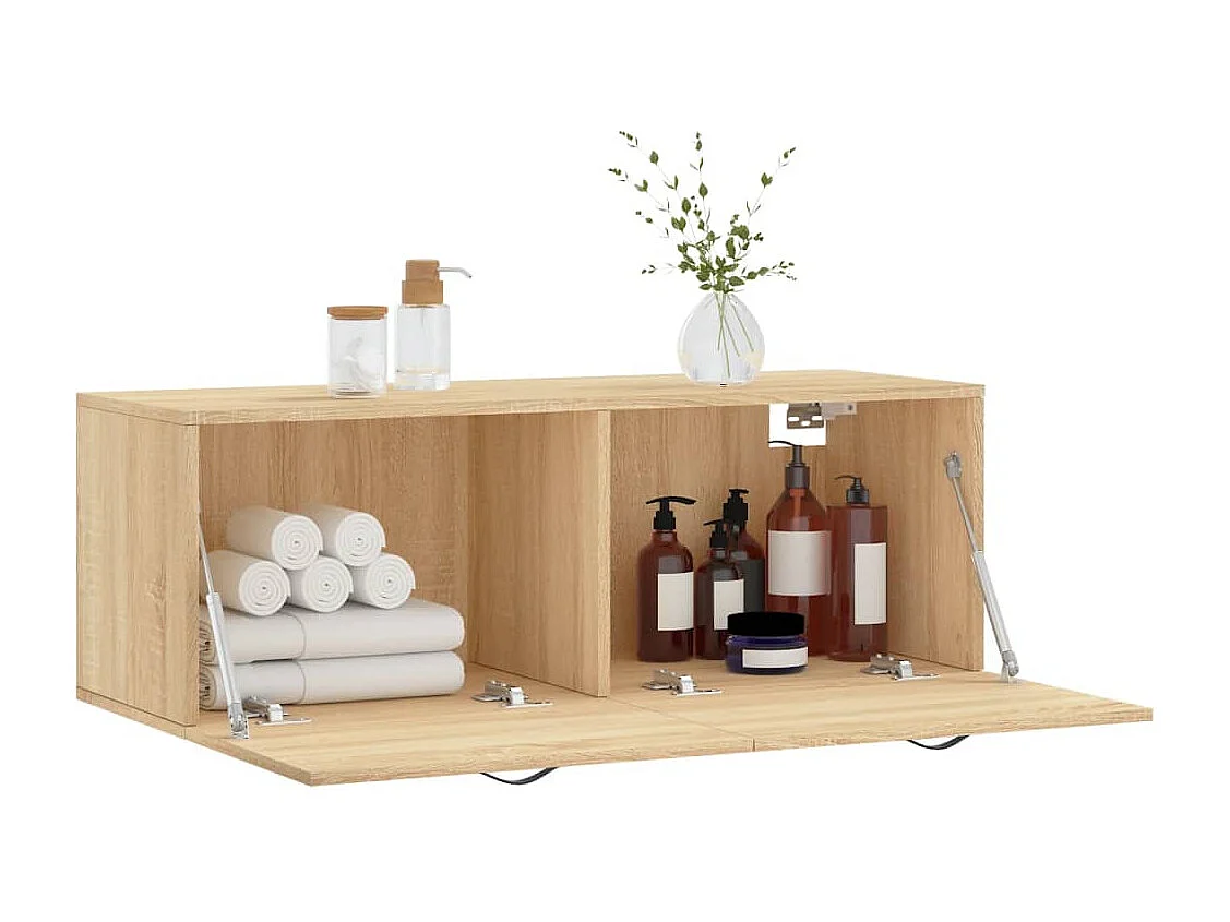Mobiletto da parete in rovere Sonoma, 100x36,5x35 cm, legno ingegnerizzato
