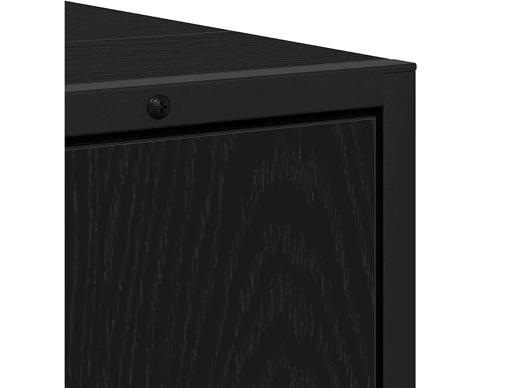 Mobile lavabo per bagno, rovere nero, 80 x 30 x 60 cm