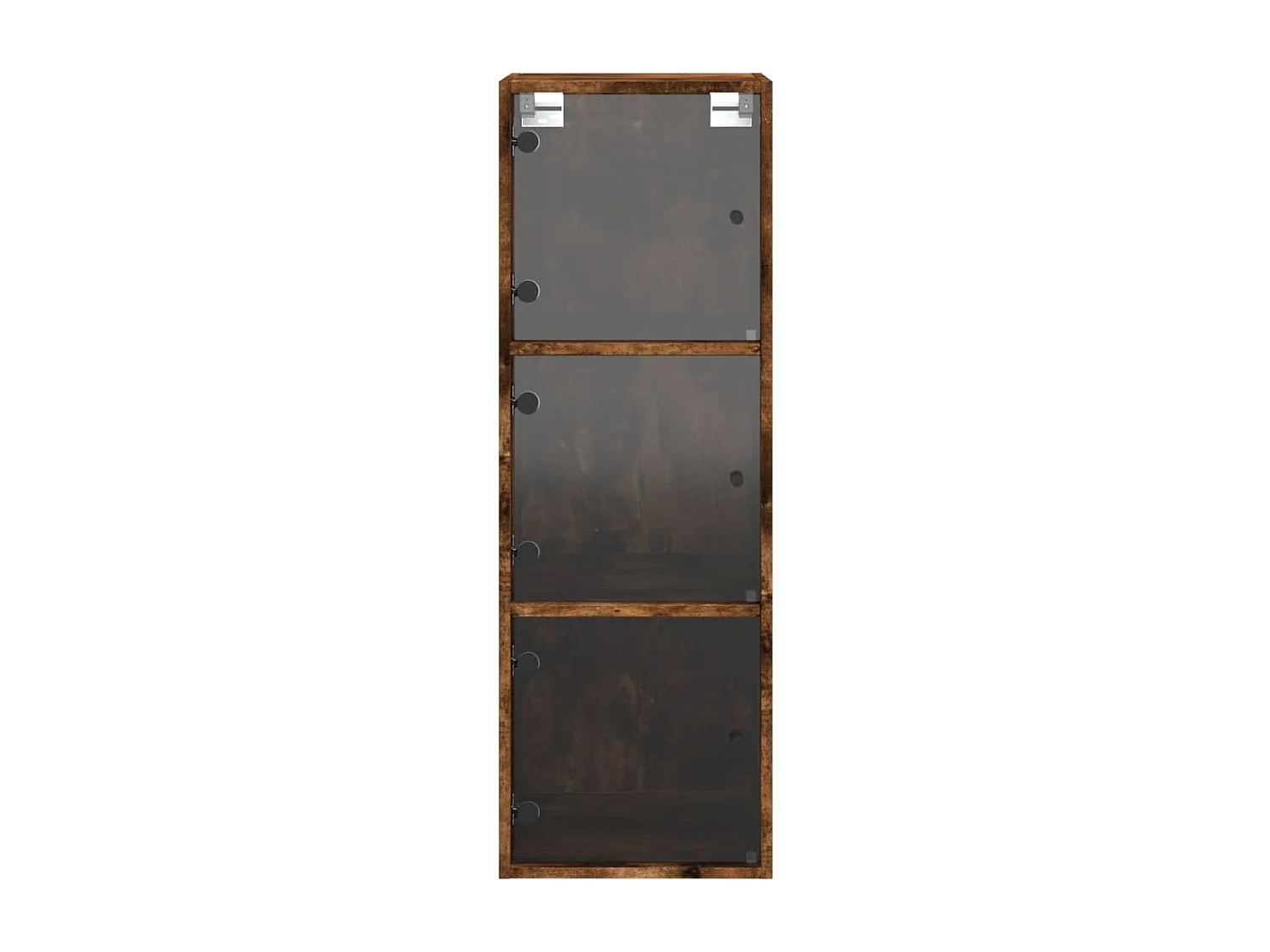 Armoire murale avec portes en verre chêne fumé 35x37x100 cm