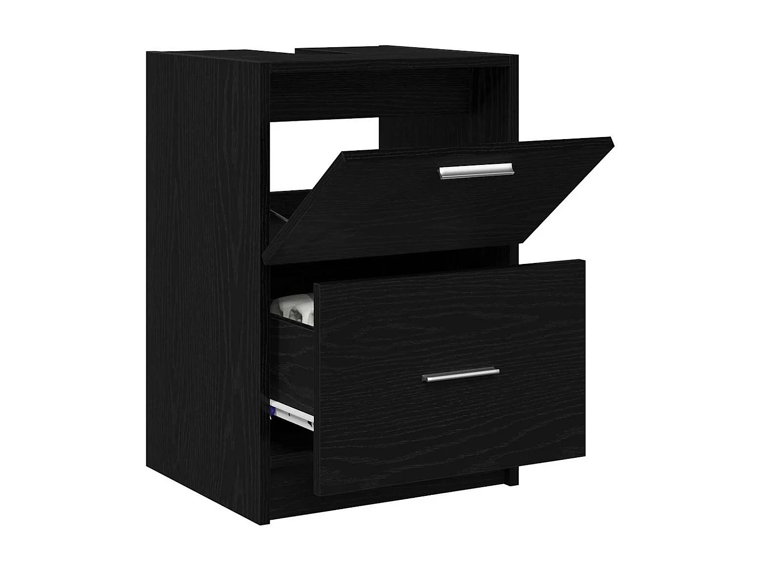 Meuble Sous Évier Chêne noir 40 x 37 x 59 cm Bois d'ingénierie