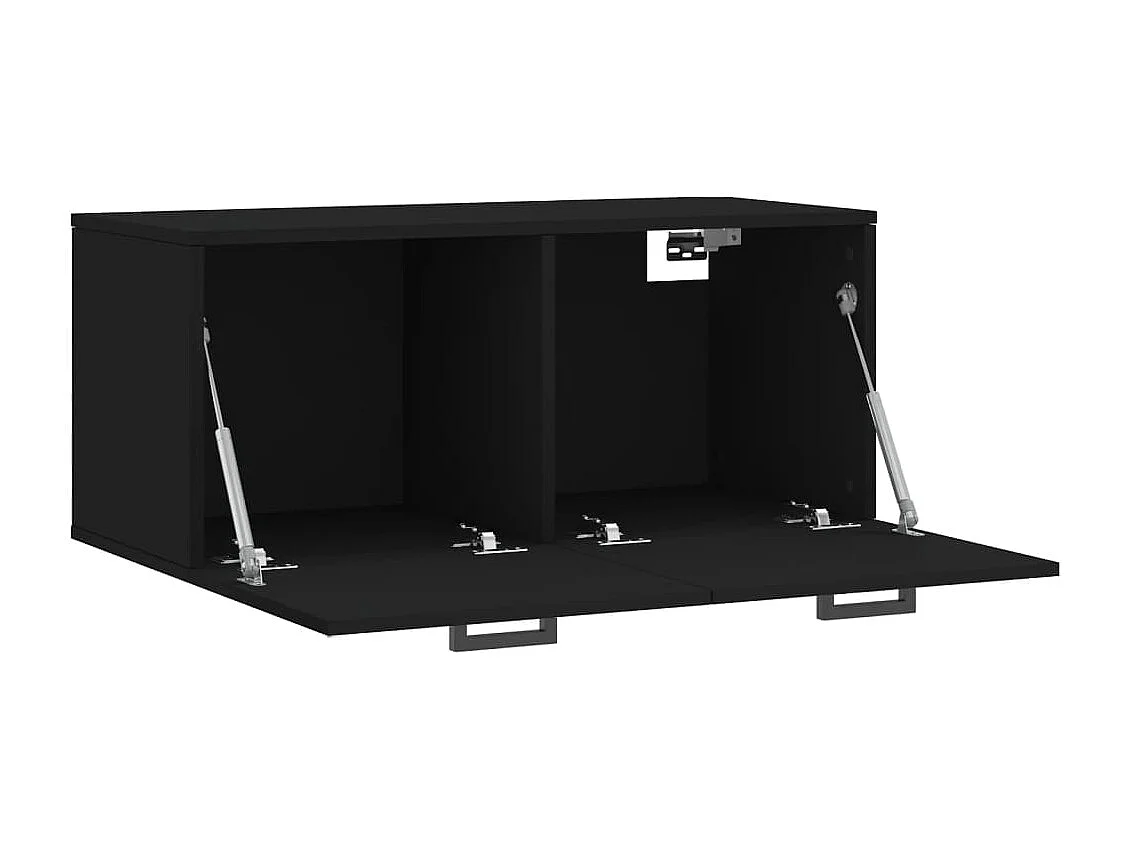 Armoire murale noir 80x36,5x35 cm bois d'ingénierie