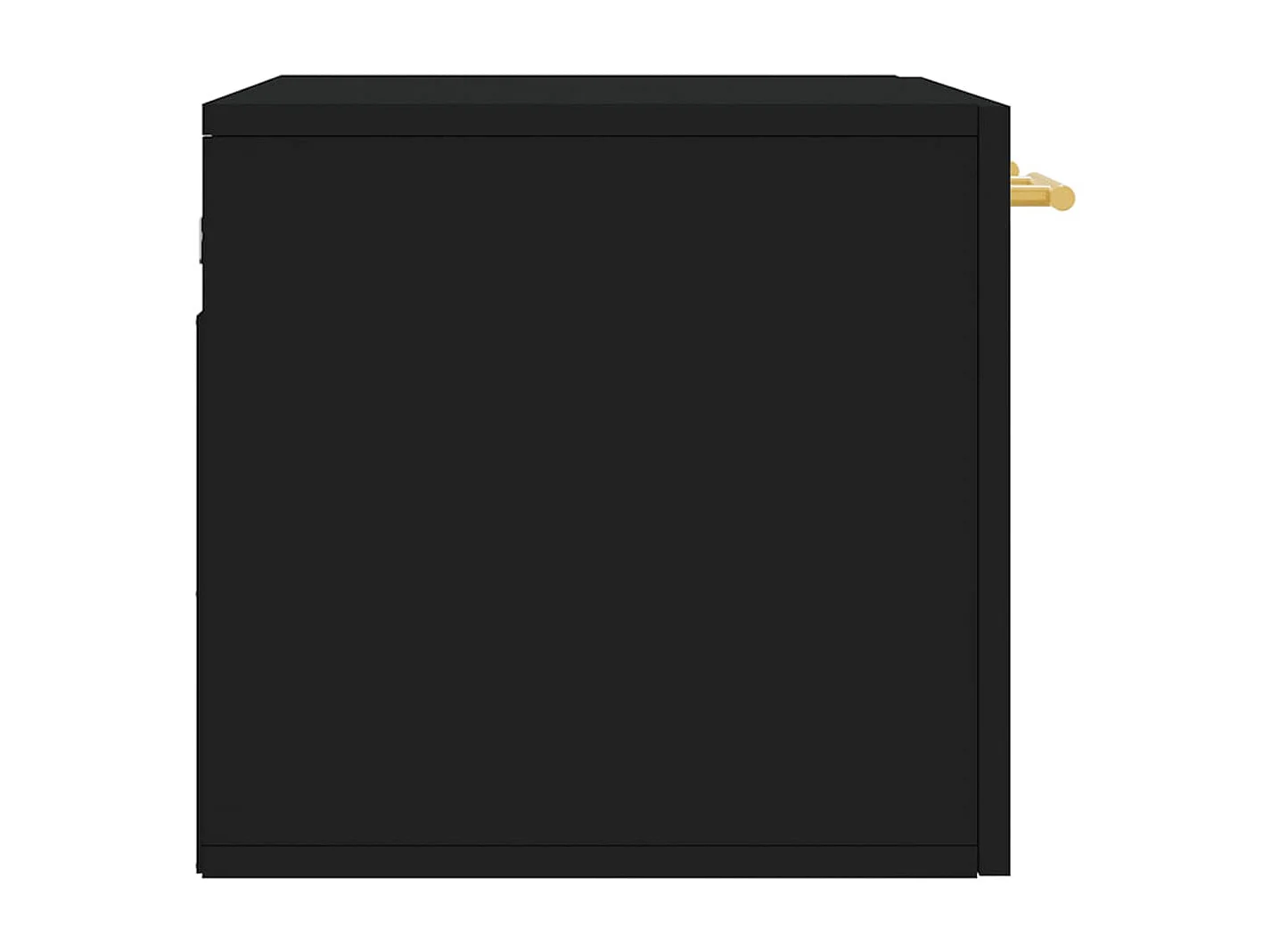 Mobiletto da parete nero, 60x36,5x35 cm, legno ingegnerizzato