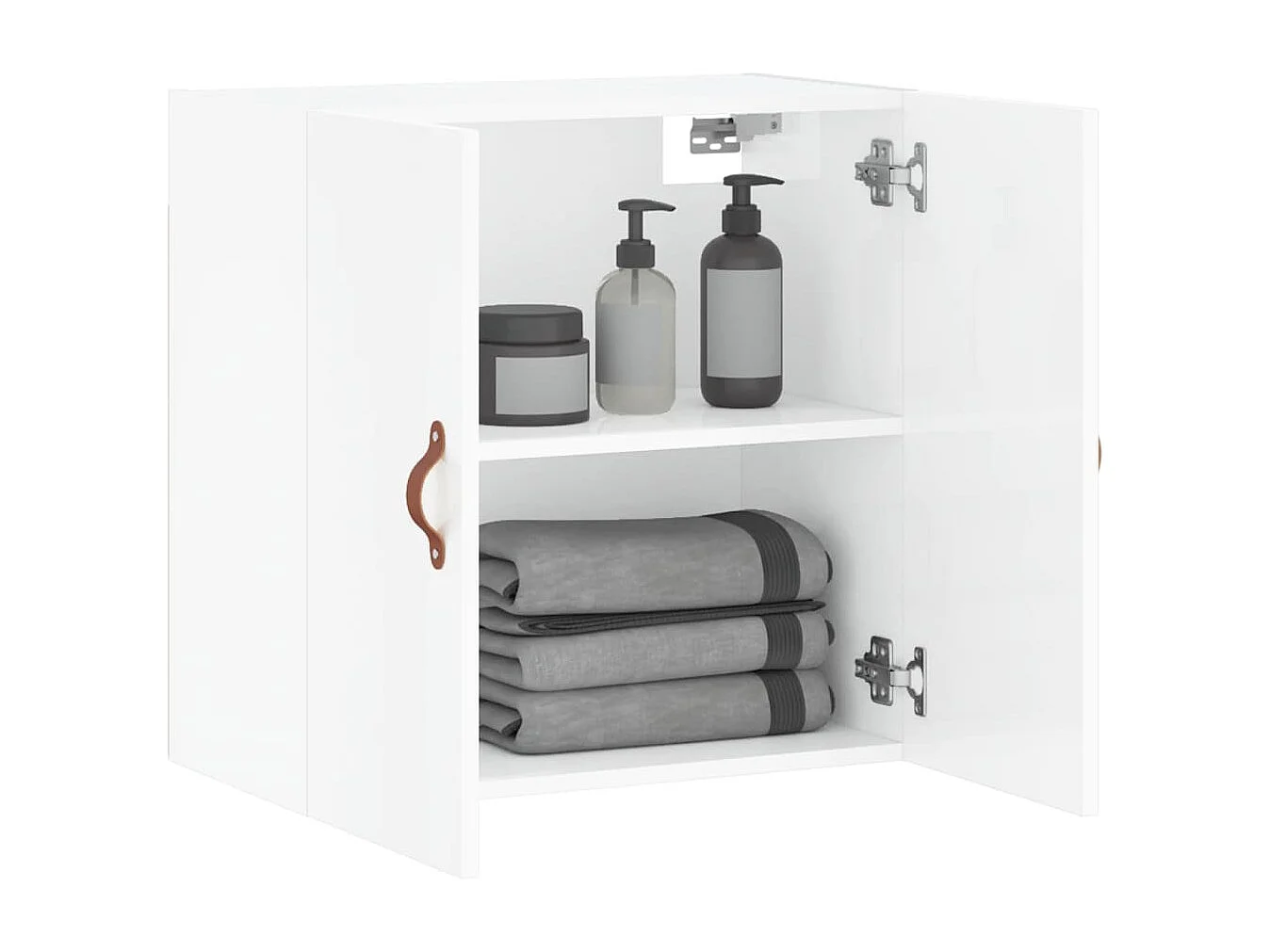 Armoire murale Blanc brillant 60x31x60 cm Bois d'ingénierie