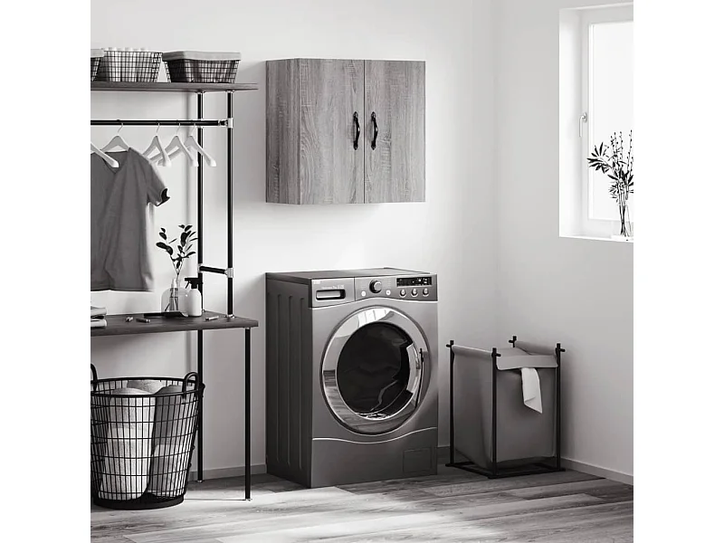 Armoire murale sonoma gris 60x31x60 cm bois d'ingénierie