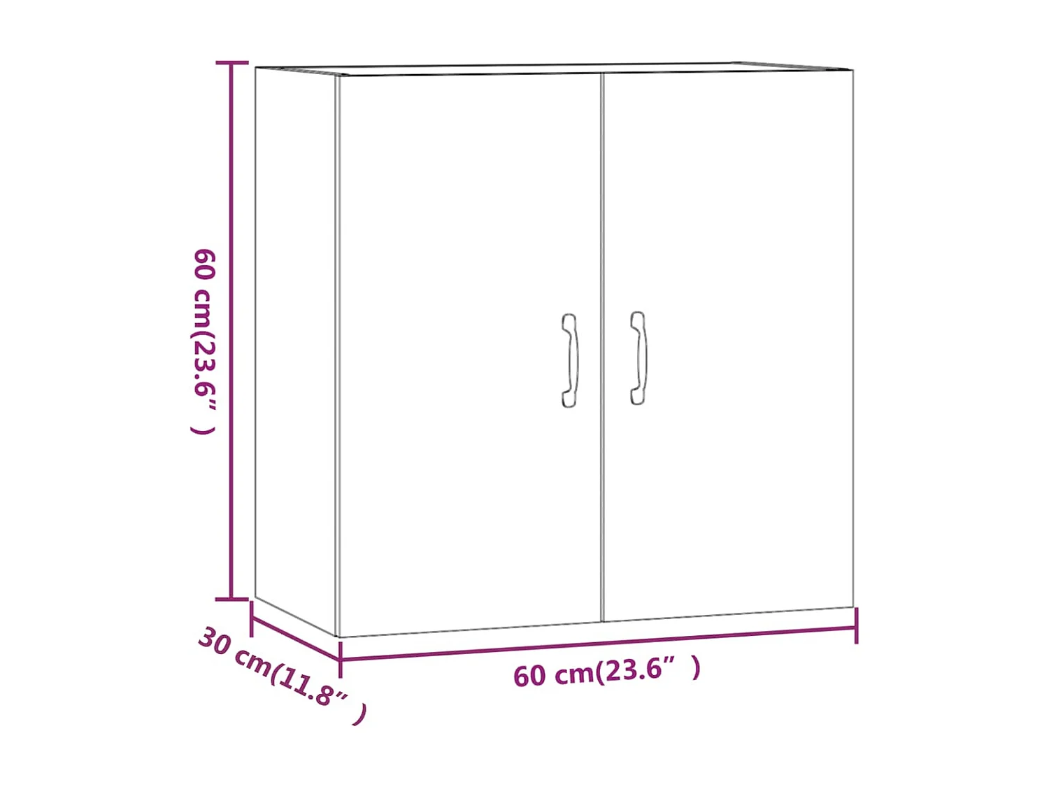 Armoire murale Sonoma gris 60x31x60 cm Bois d'ingénierie