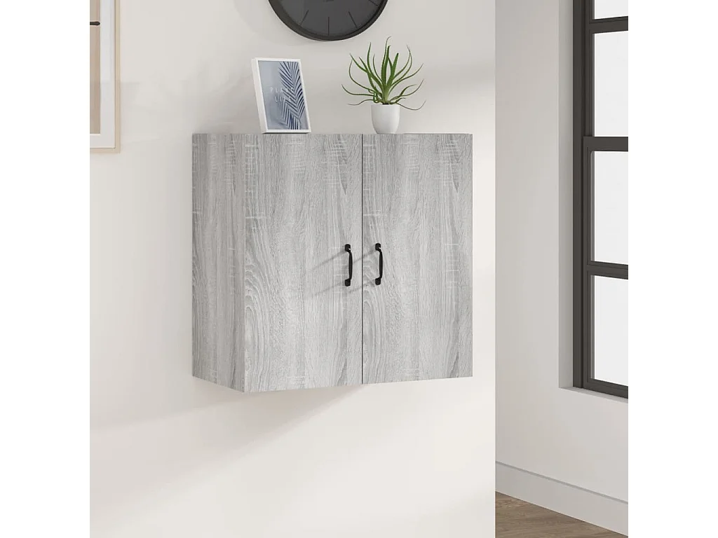 Mobiletto da parete Sonoma, grigio, 60x31x60 cm, legno ingegnerizzato