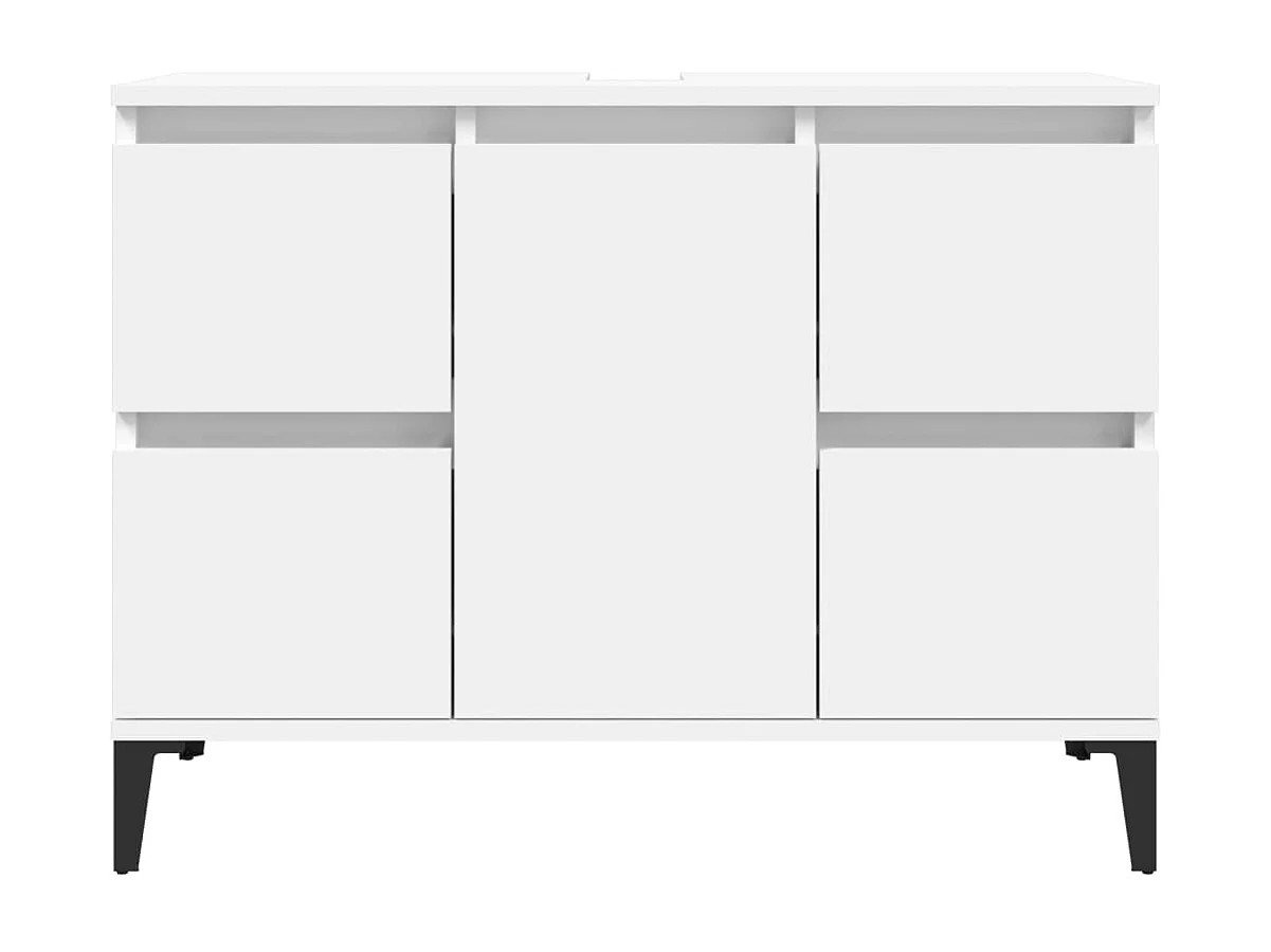 Mobile lavabo bianco 80x33x60 cm in legno ingegnerizzato