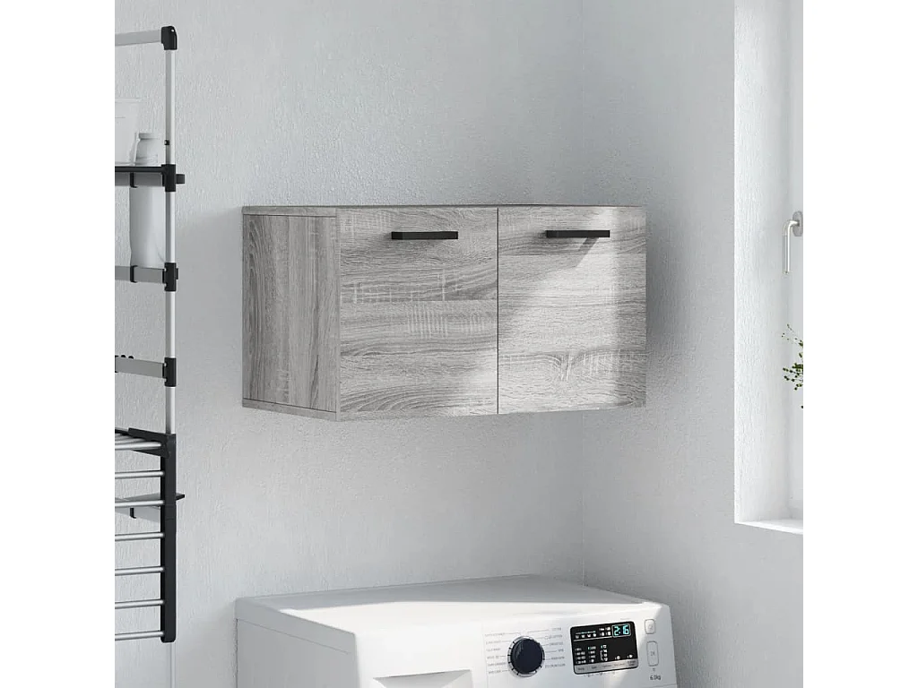 Mobiletto da parete Sonoma, grigio, 60x36,5x35 cm, legno ingegnerizzato