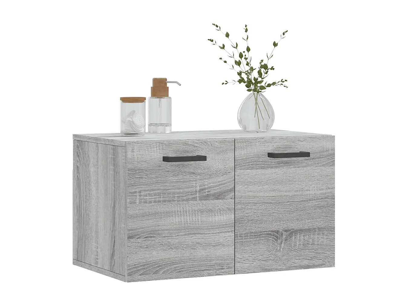 Mobiletto da parete Sonoma, grigio, 60x36,5x35 cm, legno ingegnerizzato