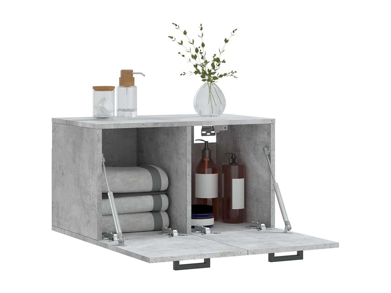 Armoire murale Gris béton 60x36,5x35 cm Bois d'ingénierie