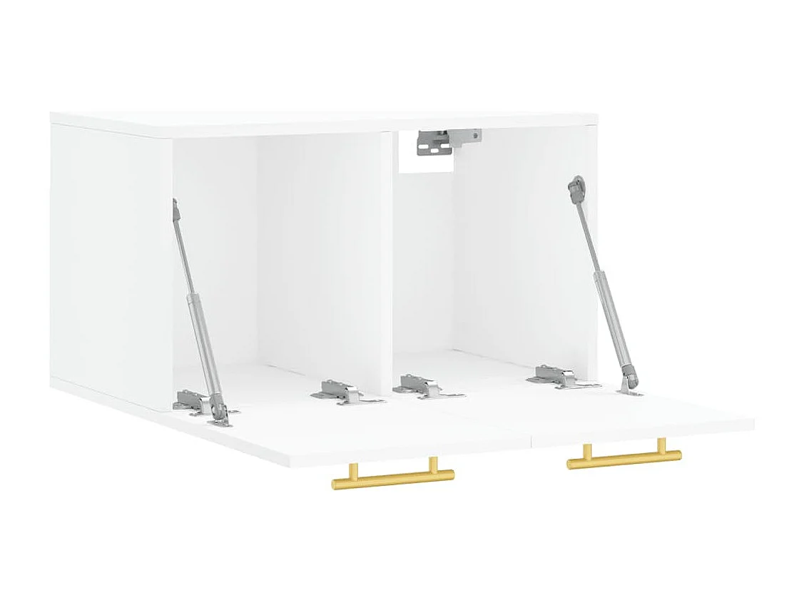 Mobiletto da parete bianco, 60x36,5x35 cm, legno ingegnerizzato