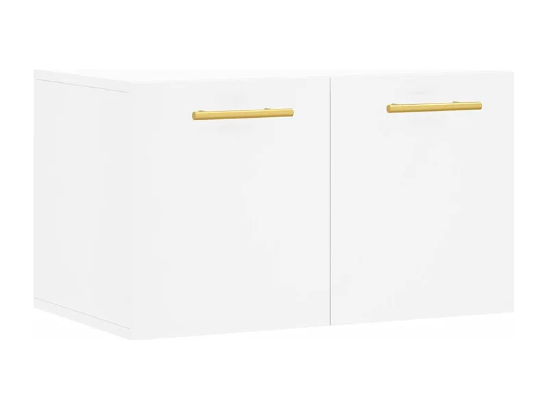 Mobiletto da parete bianco, 60x36,5x35 cm, legno ingegnerizzato